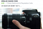 Kiralık Canon 550d - Samsun'da Yerimiz Gelen Herkes Yararlanabilir.